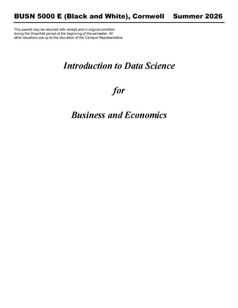 BUSN 5000E, Cornwell (Black and White) (Hard Copy)