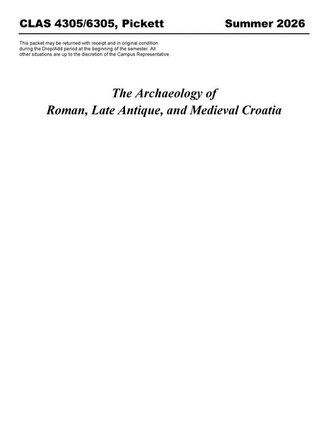 CLAS 4305/6305, Pickett (Hard Copy)