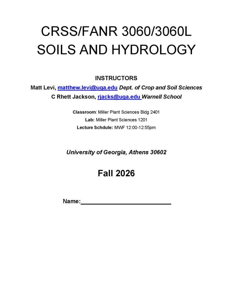 CRSS/FANR 3060/3060L, Levi/Jackson (Hard Copy)