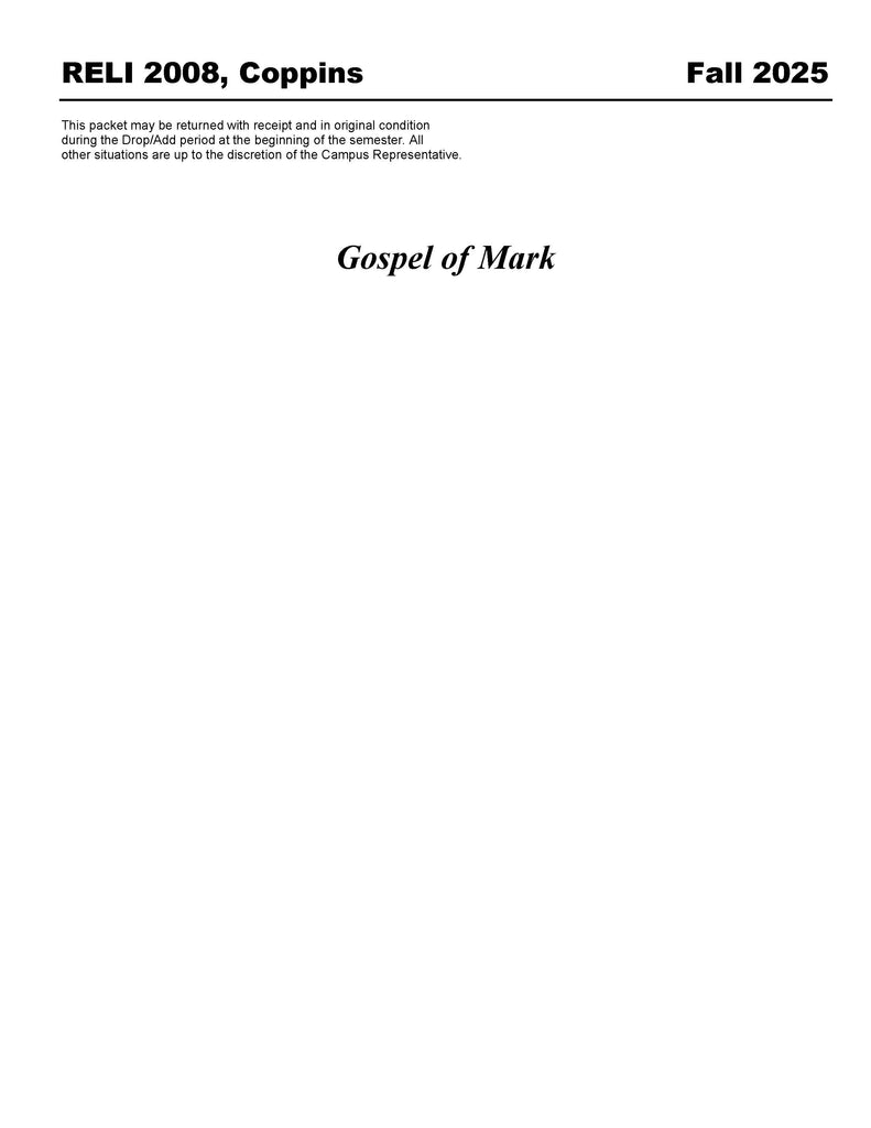 RELI 2008, Coppins (Hard Copy)