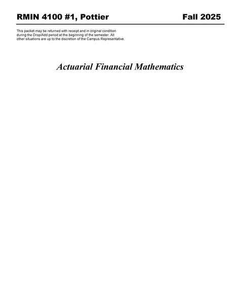 RMIN 4100 #1, Pottier (Hard Copy)