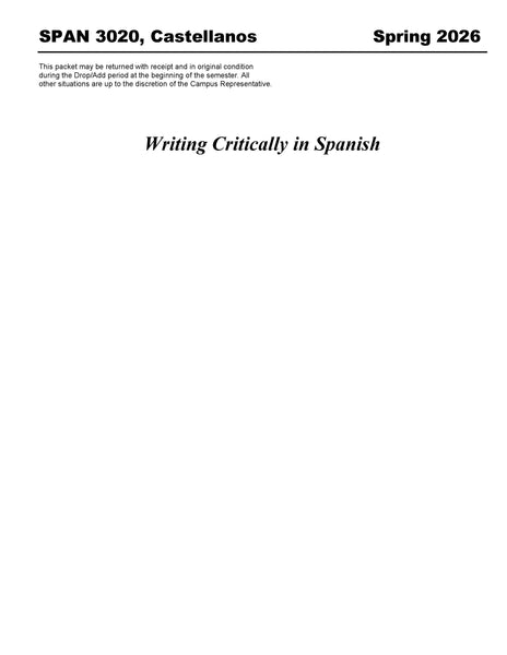 SPAN 3020, Castellanos (Hard Copy)