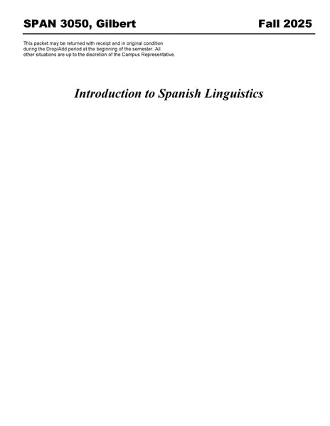 SPAN 3050, Gilbert (Hard Copy)